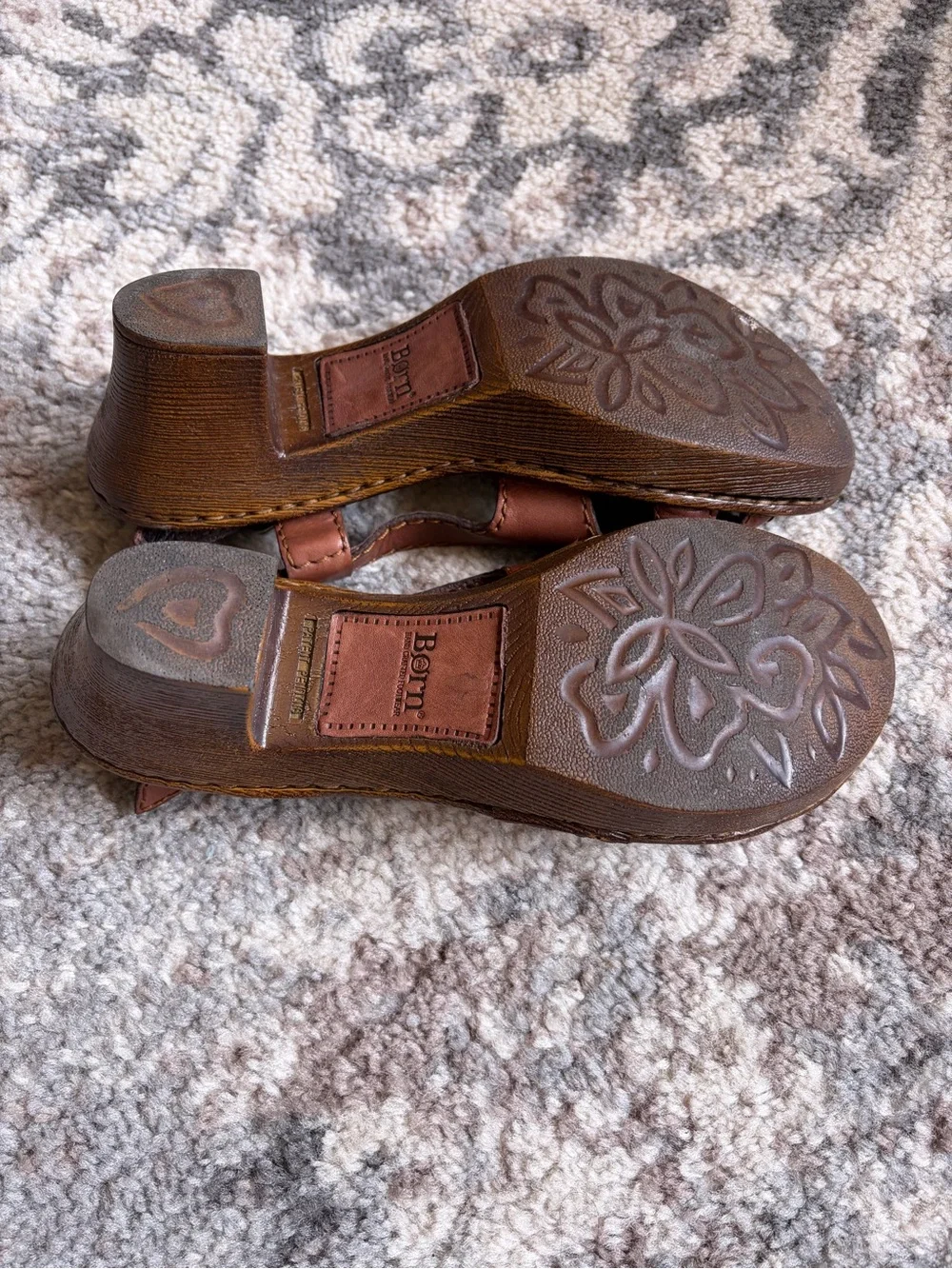 Børn Leather Heeled Sandals Brown Braided Leather